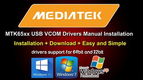 Download MediaTek USB VCOM Drivers .